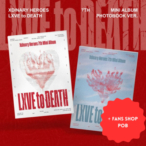 [PREORDER] Xdinary Heroes - LXVE to DEATH (7th Mini Album) (z dodatkiem FANS SHOP; wcześniej: JYPSHOP)